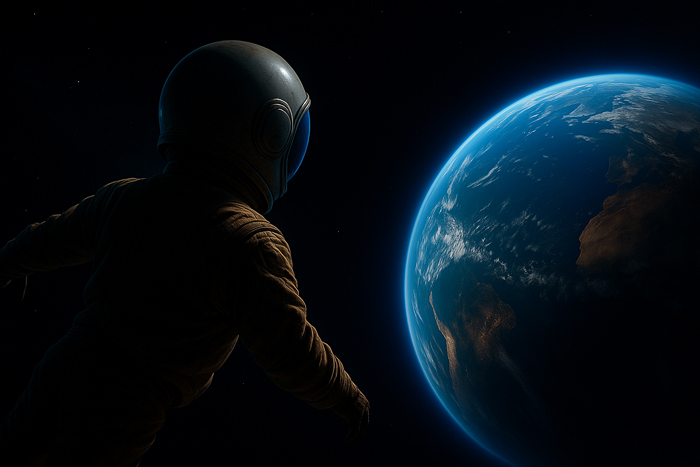 Earth seen from space changing human perception of reality.