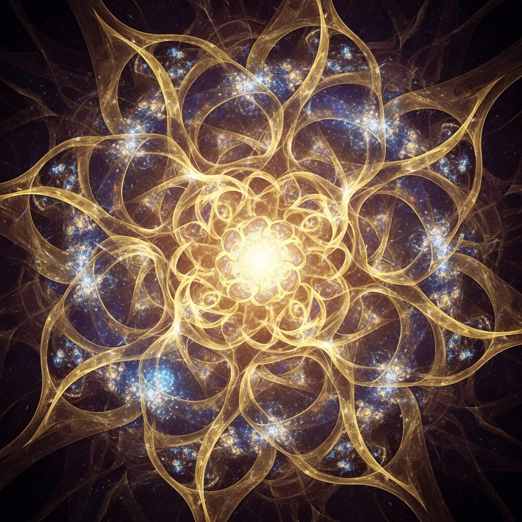 Abstract fractal pattern echoing tree branches and neural networks, used as a metaphor for the soul as a self-similar part of the whole.