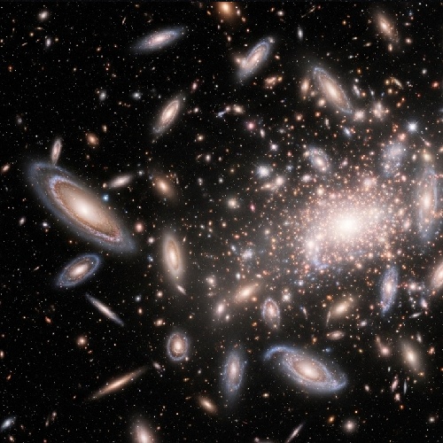 Collection of galaxies forming diverse shapes across the cosmos